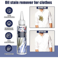 100ml Clothing Oil Stain Remover Yellow Clothes Cleaning Decontaminatio